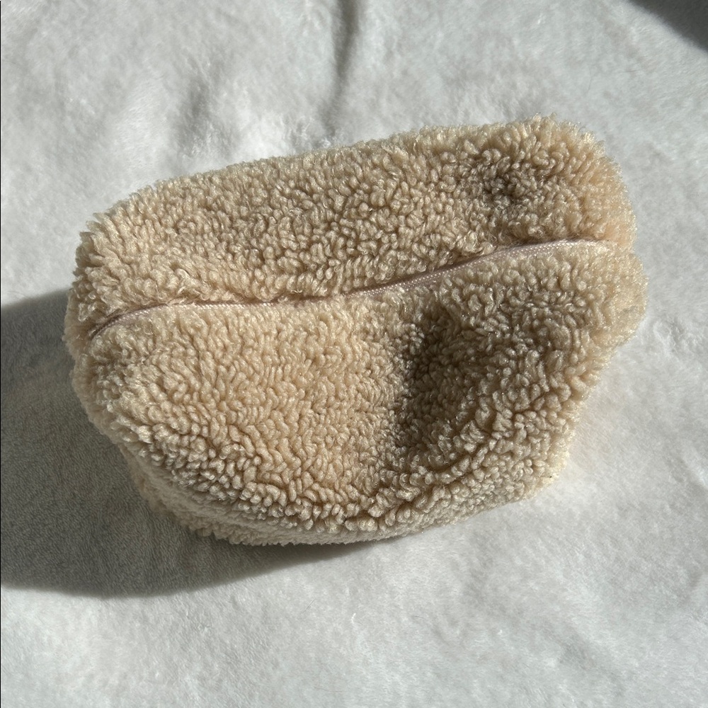Tan Sherpa Cosmetic Bag